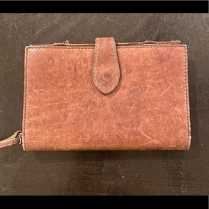 Distressed Brown Leather Wallet